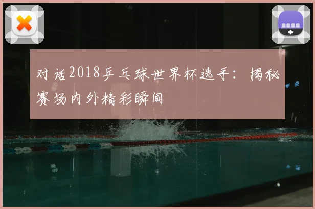 对话2018乒乓球世界杯选手：揭秘赛场内外精彩瞬间